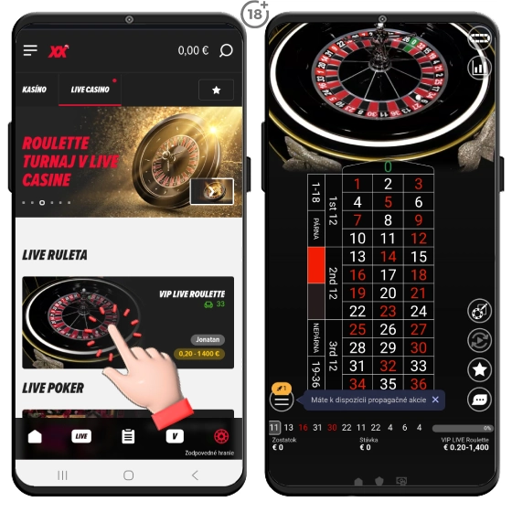 Zahrajte si Live ruletu v online kasíne Doxxbet.