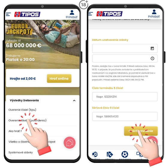 Overte si tiket v lotérii Eurojackpot z pohodlia domova cez internet.