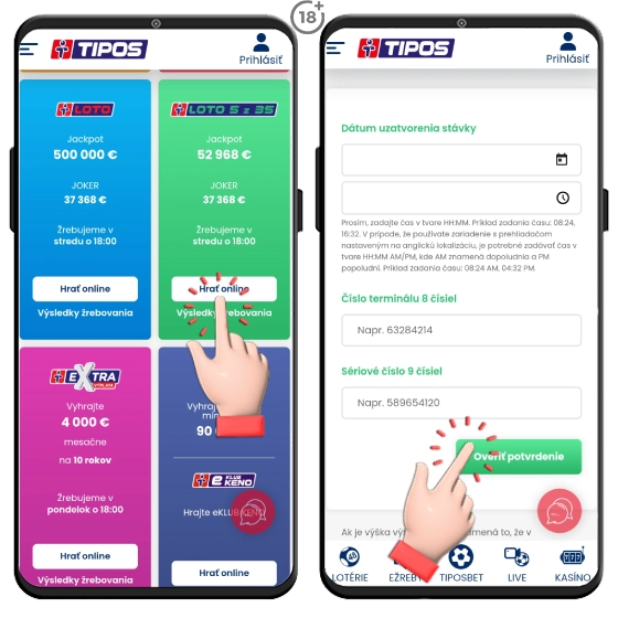 Overenie tiketu Loto 5 z 35 zvládnete z pohodlia domova kedykoľvek.
