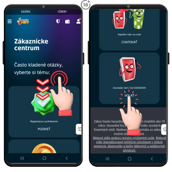 Neváhajte kontaktovať kasíno Sazka Hry telefonicky,