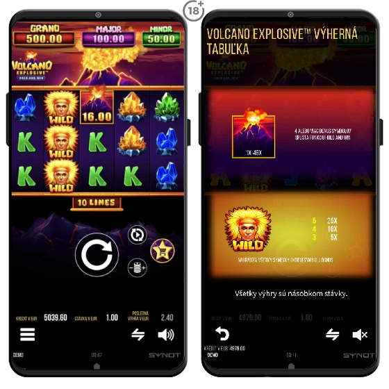 Symboly v hre Volcano Explosive