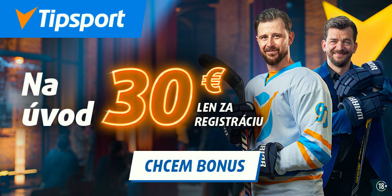 Zaregistrujte sa v Tipsport kasíne počas MS v hokeji a odneste si bonus až 30€.