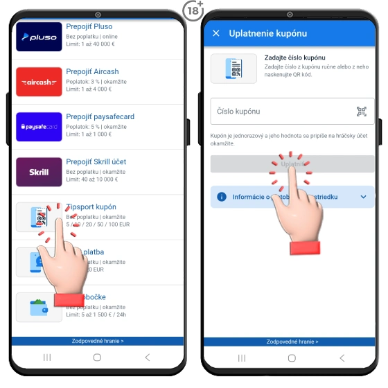 Návod ako si uplatníte Tipsport kupón v online kasíne.