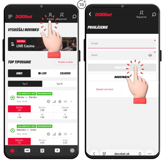 doxxbet a prihlásenie cez mobil