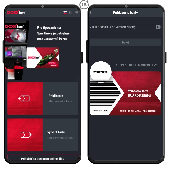 doxxbet karta aplikácia