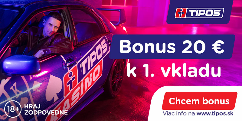 Získajte vstupný bonus 20€ v Tipos casino