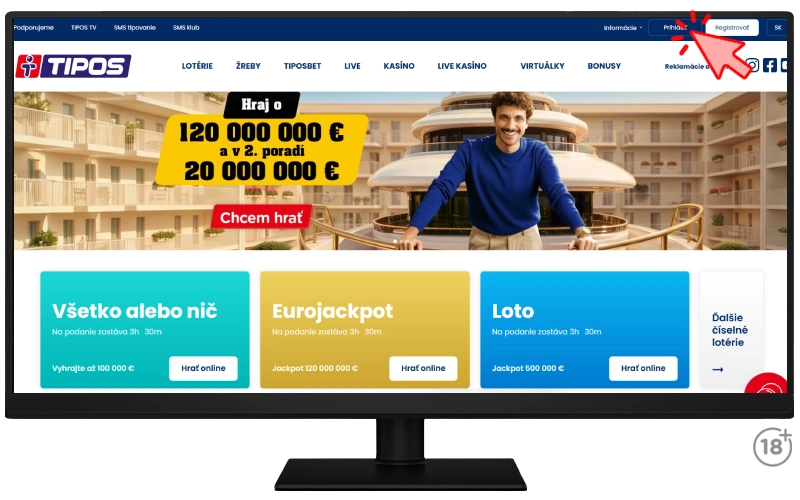 Tipos prihlásenie cez pc