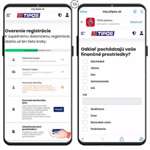 Overenie bankového účtu pre registráciu v Tipose