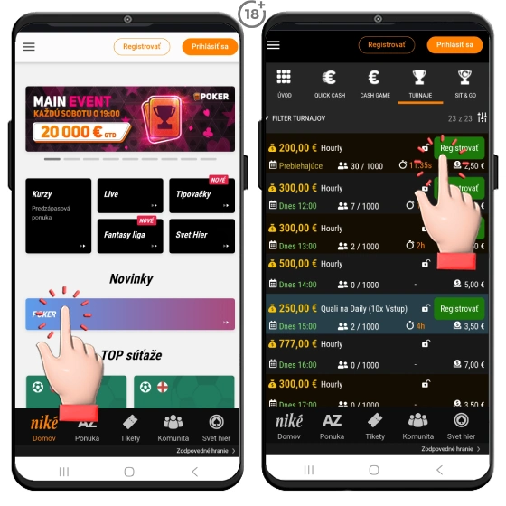 Objavte lákavé turnaje v ponuke Niké kasína.