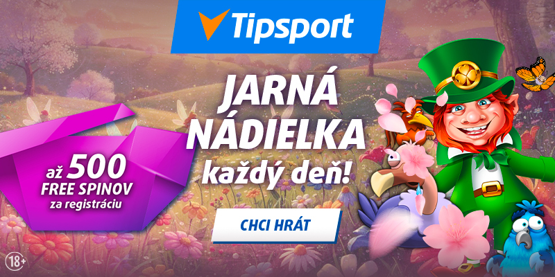 Berte voľné točenia v jarnej nádielke bonusov od Tipsportu