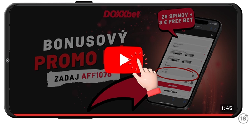 Video návod ako využijete exkluzívny promo kód v Doxxbet kasíne.