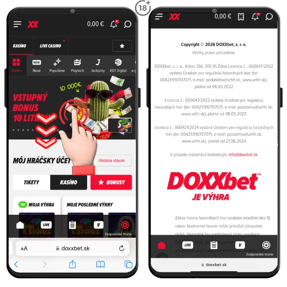 Doxxbet casino - platná licencia