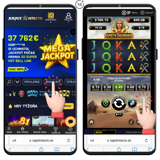 Kajot casíno automaty s funkciou Bonus Buy