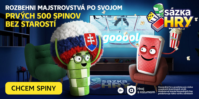 Sazka Hry 500 free spinov bez rizika počas MS v hokeji
