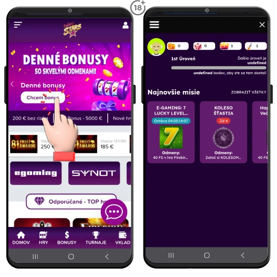 Rebuy Stars promo akcie nájdete hneď na úvodnej stránke kasína.