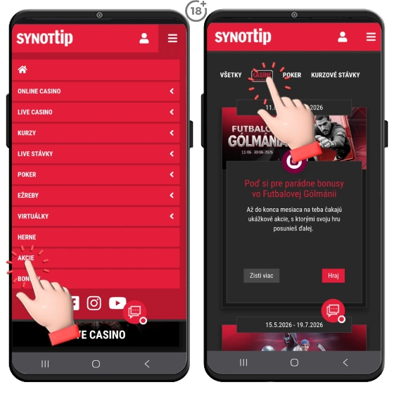 Synottip promo akcie nájdete na hlavnej stráke rýchlo a jednoducho.