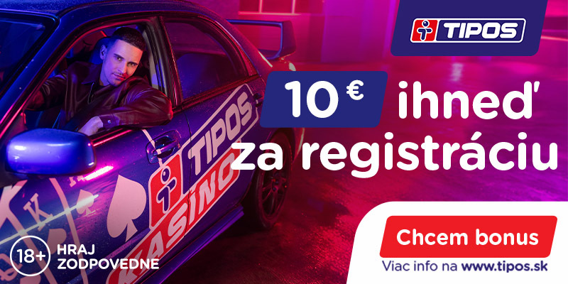 Získajte Tipos 10 eur za registráciu zadarmo.