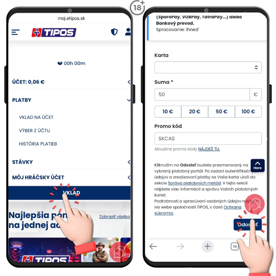 Využite Tipos promo kód a berte bonus 50 eur.
