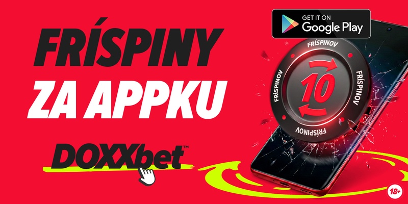 Berte 10 free spinov zadarmo za aktualizáciu DOXXbet aplikácie.