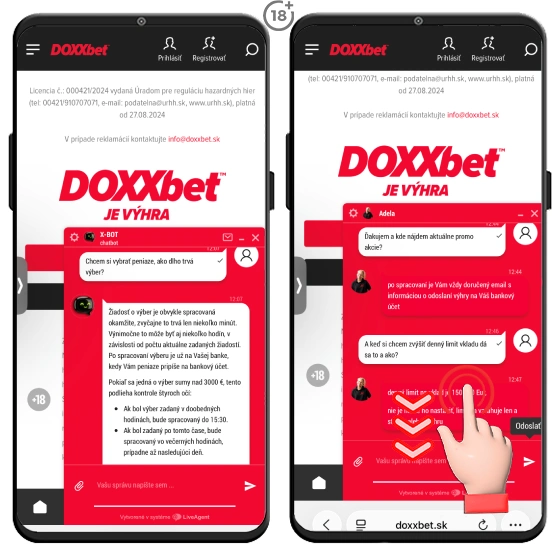 doxxbet a jeho live chat