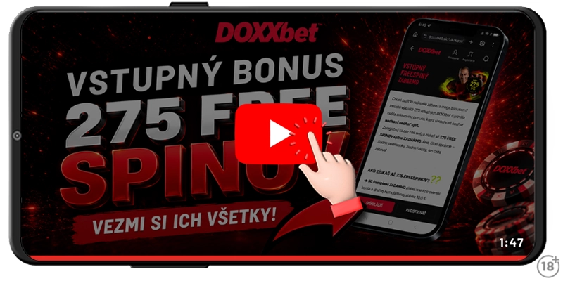 Video, ako získaž 275 spinov v DOXXbete