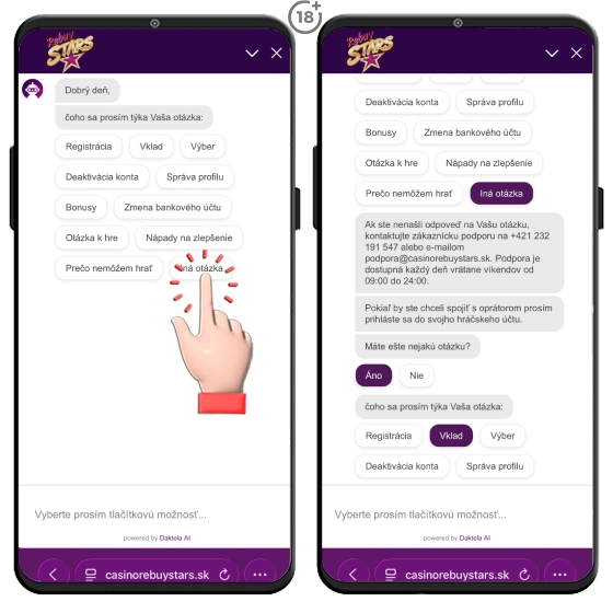 rebuy stars live chat a zákaznícka podpora