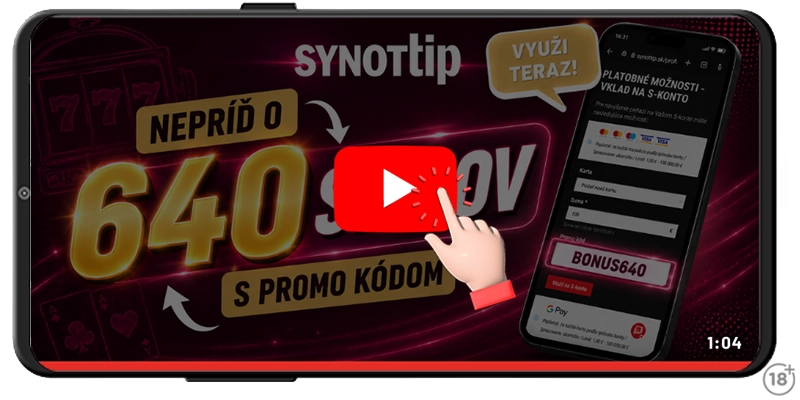 Synottip promo kód vo videu