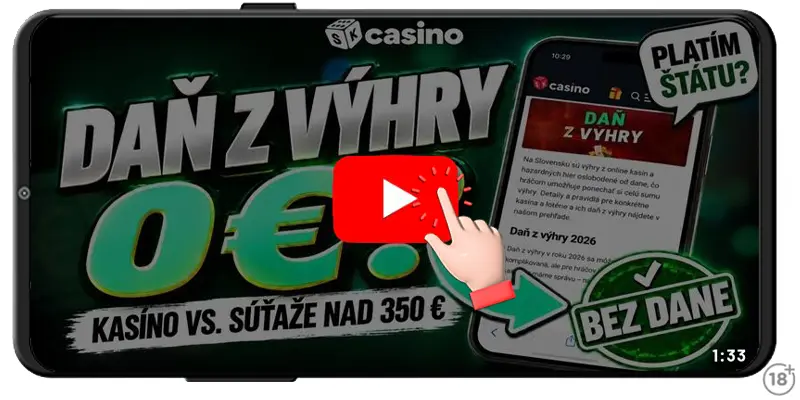 Video ako fungujú dane z výhry v slovenských kasínach